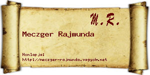 Meczger Rajmunda névjegykártya